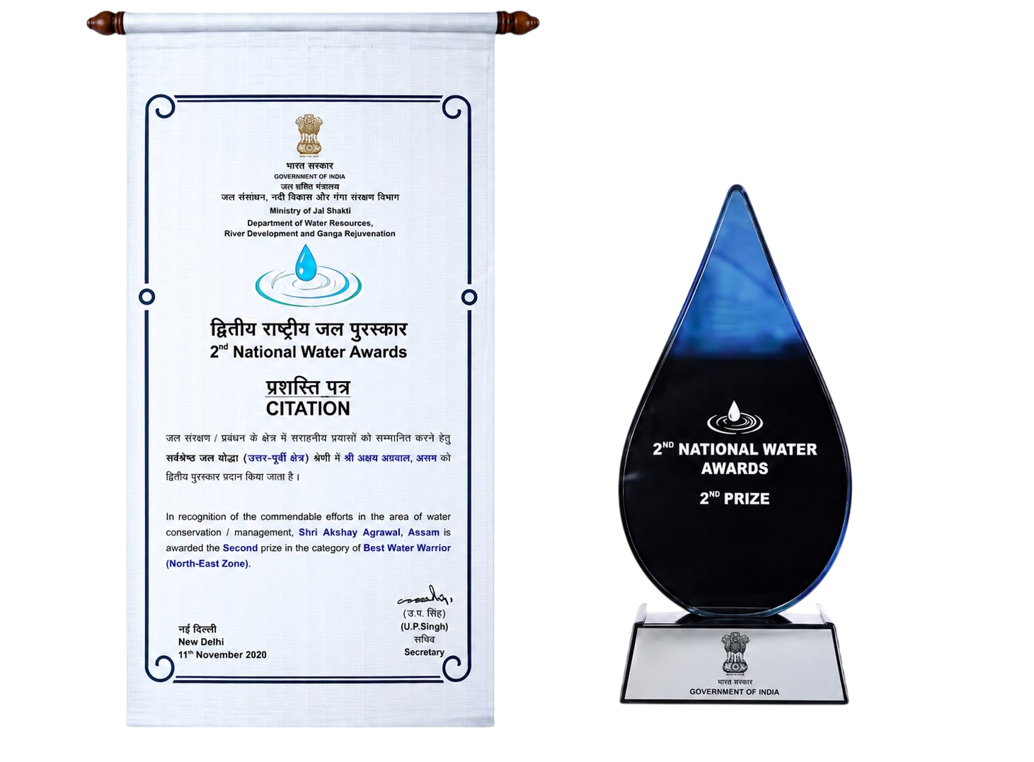 Water Warrior of India — National Award Ceremony Photo